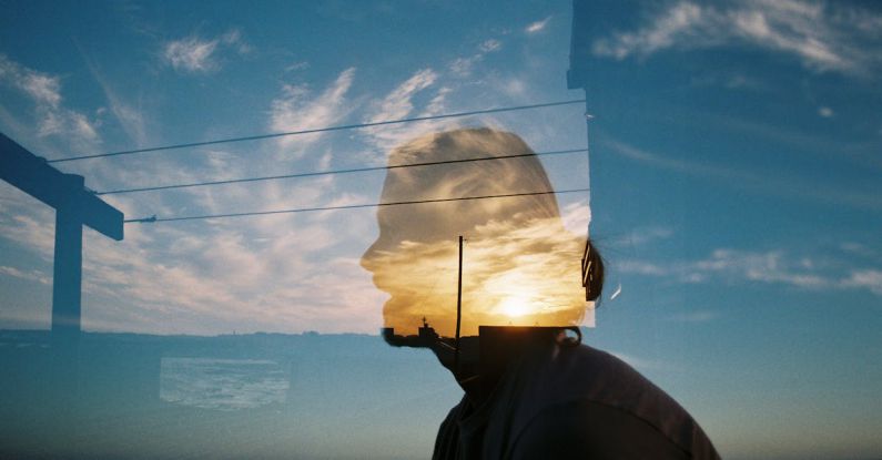 Photography Techniques - Double exposure of man and landscape