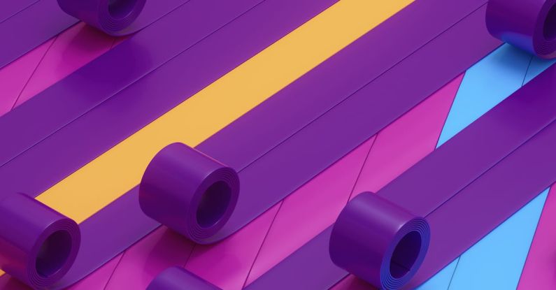 Animation Trends - Digital Animation of Colorful Tape Rolls